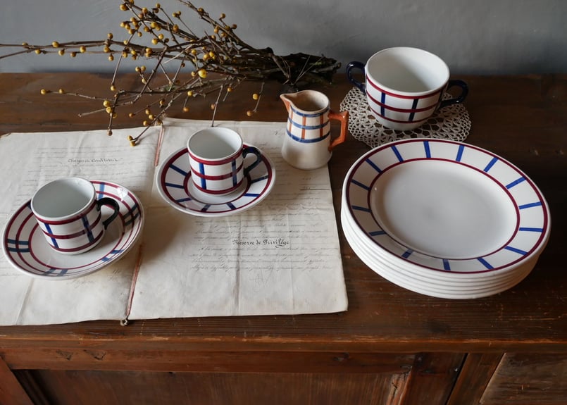 クレイユモントロー カップ＆ソーサー バスク柄 | mamantique