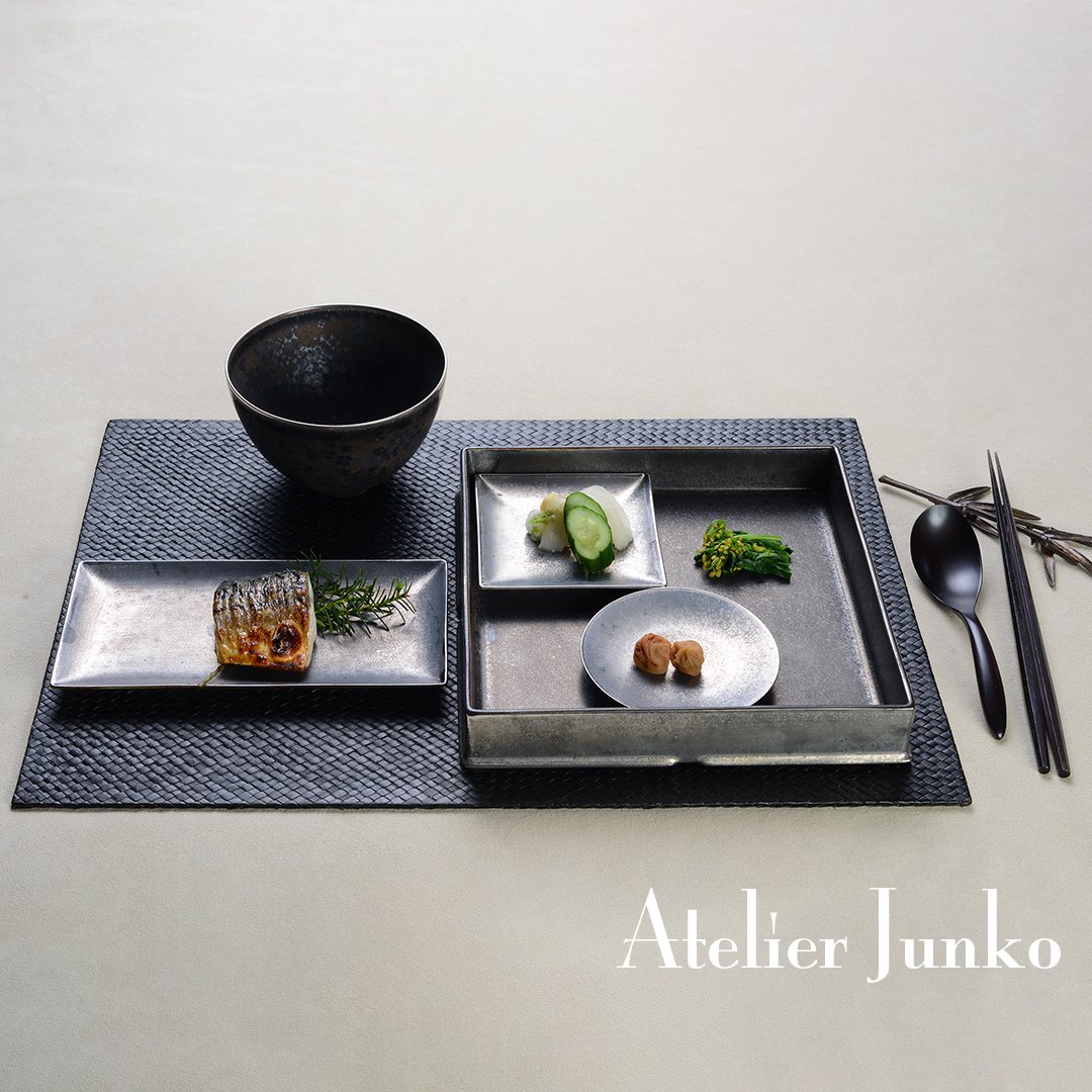 銀彩 家型七段重（長角皿） JZR-8002-9 | Atelier Junko EC shop