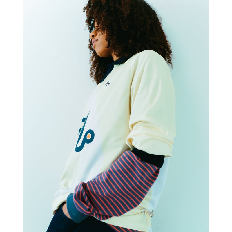 SOL soonerorlater / BORDER L/S TEE / WHITE & NA