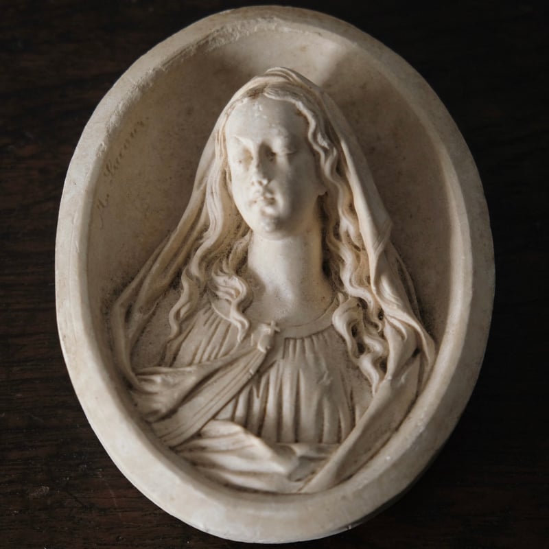 メダイヨン 聖母マリア フランス アンティーク 0501794 | jinen_antique