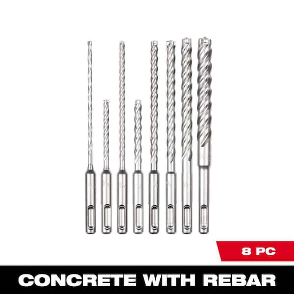 Milwaukee MX4 SDS-Plus Carbide Drill Bit Kit (8-Piece) 48-20-7663