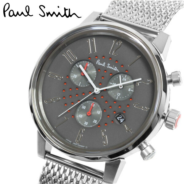 ポールスミス 腕時計 メンズ クロノグラフ ステンレス メッシュベルト