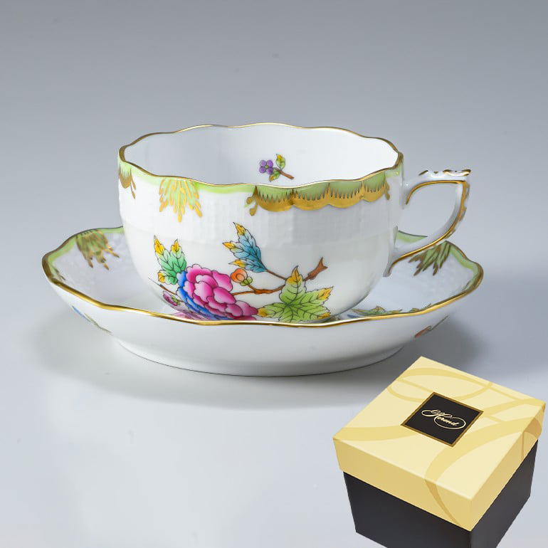 ヘレンド HEREND ティーカップ＆ソーサー ヴィクトリアブーケ 洋食器