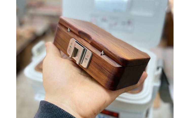 木製キス釣り用餌箱3箱ｾｯﾄ 木枠付 ｼﾏﾉﾌｨｸｾﾙｻｰﾌ9L用 納期約3カ月 mi0037