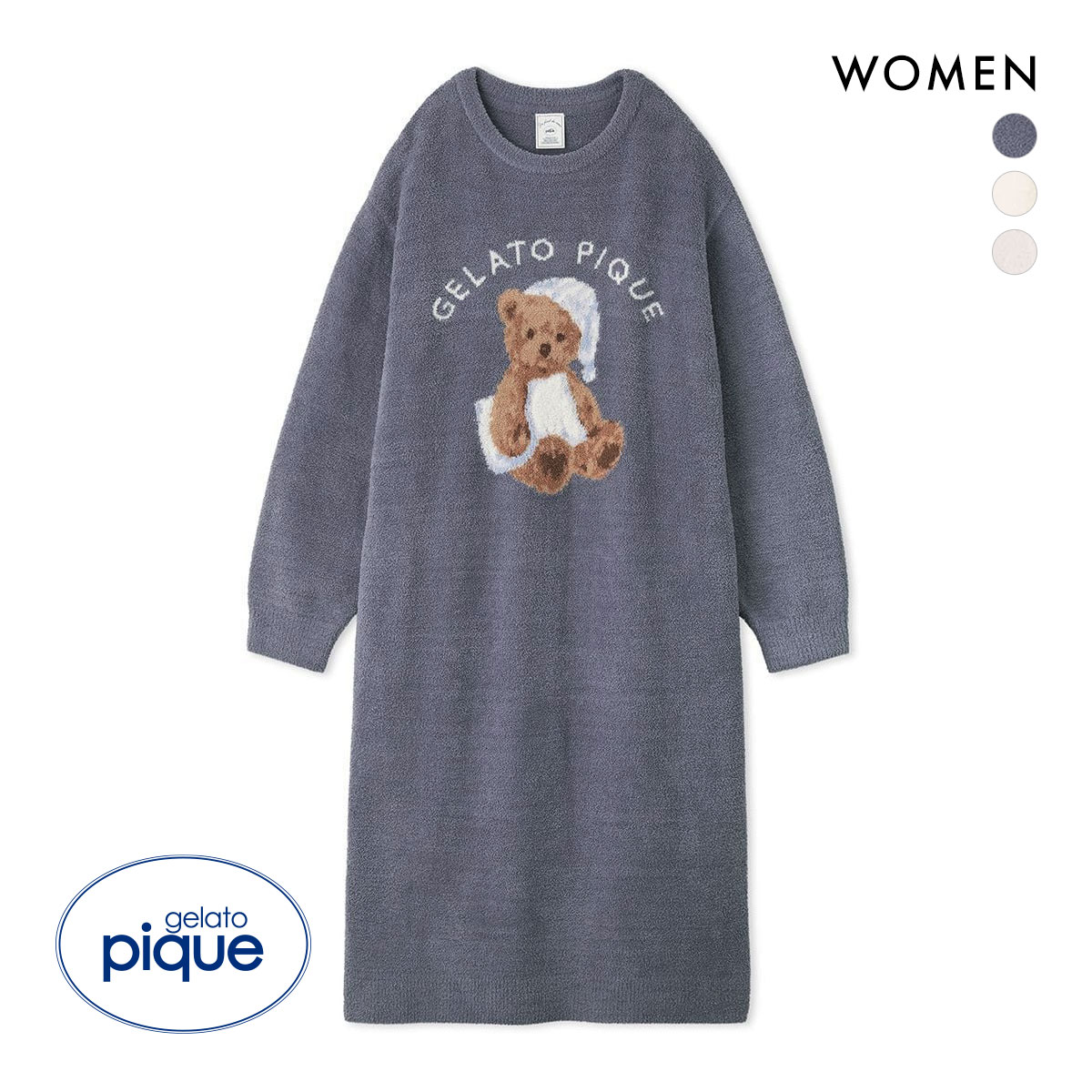 ジェラートピケ gelato pique レディース GOOD NIGHT BEAR ジャガード