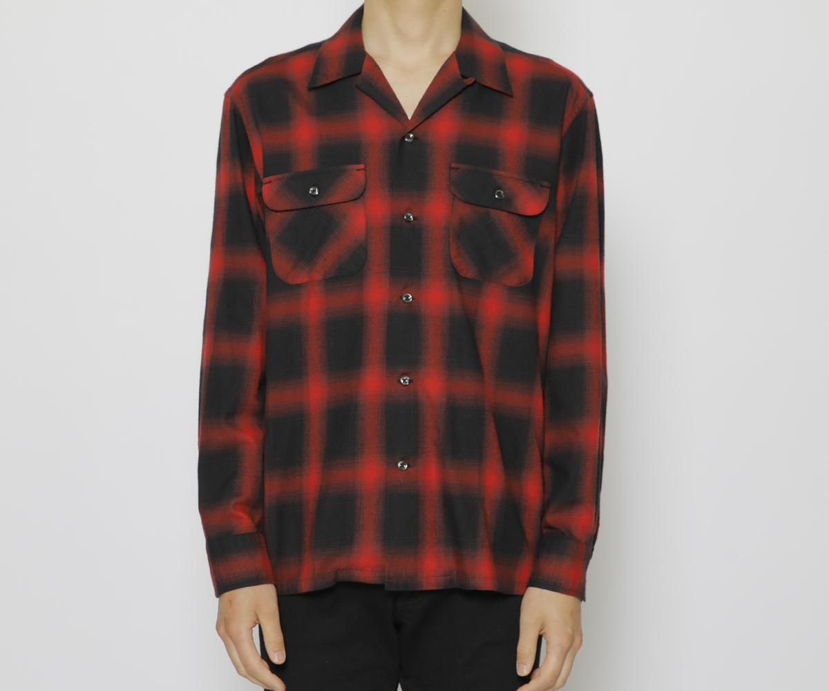 RUDE GALLERY ] オンブレチェックシャツ / OMBRE CHECK SHIRT (red