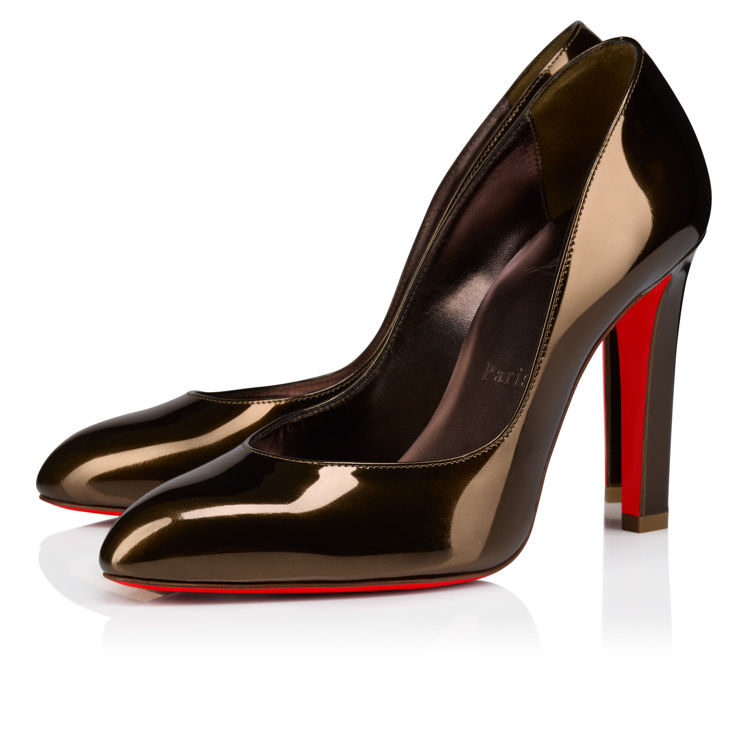Christian Louboutin◇パンプス/36.5/BRW/クロコ/つま先スレ有