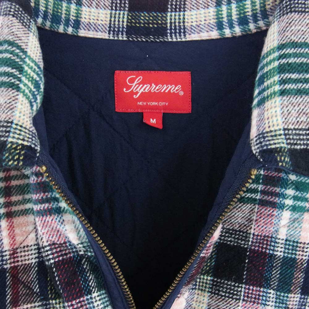 Supreme シュプリーム 19AW Quilted Plaid Zip Up Shirt チェック