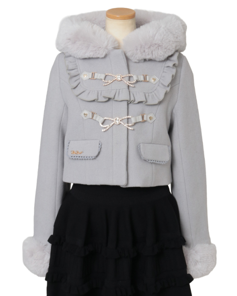 ビジューリボンショートフードコート ｜ LIZ LISA（リズリサ）公式通販