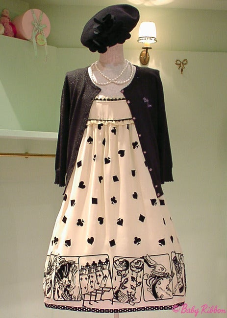 Flocky Playing Card Print High Waist Sleeveless OP by Emily Temple