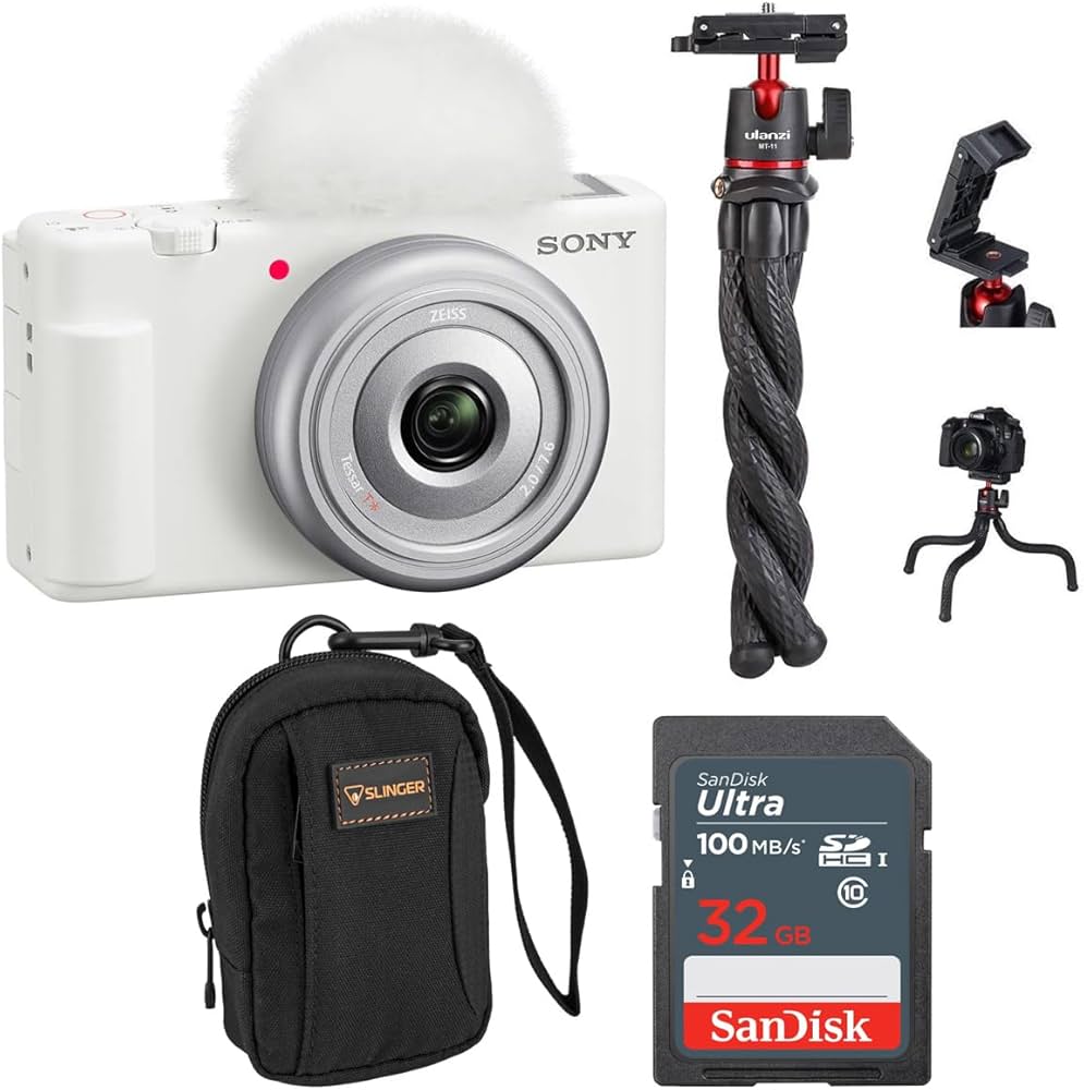 Amazon | Sony Vlogカメラ ZV-1F ホワイトバンドル 32GB SDカード付き