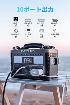 Amazon.co.jp: ENERNOVA ポータブル電源 ETA 600W 高出力 リン酸鉄