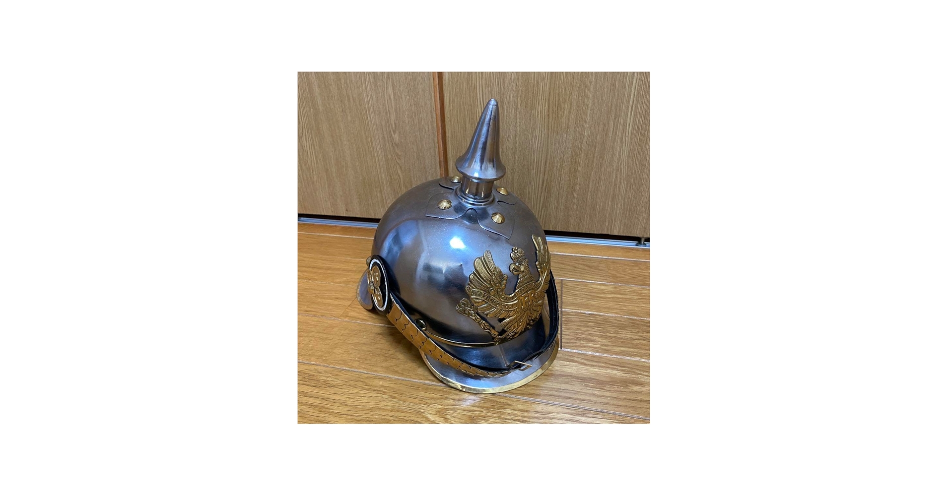 Amazon.co.jp: ピッケルハウベ ドイツ帝国 ヘルメット 金属製レプリカ