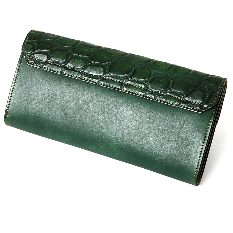 モト MOTO ヌメクロコダイルロングウォレット NUME CROCODILE LONG