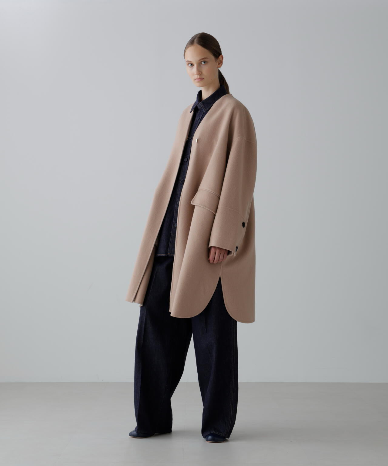 ソリッドウールリバーノーカラーコート | ADORE（アドーア） ｜【公式