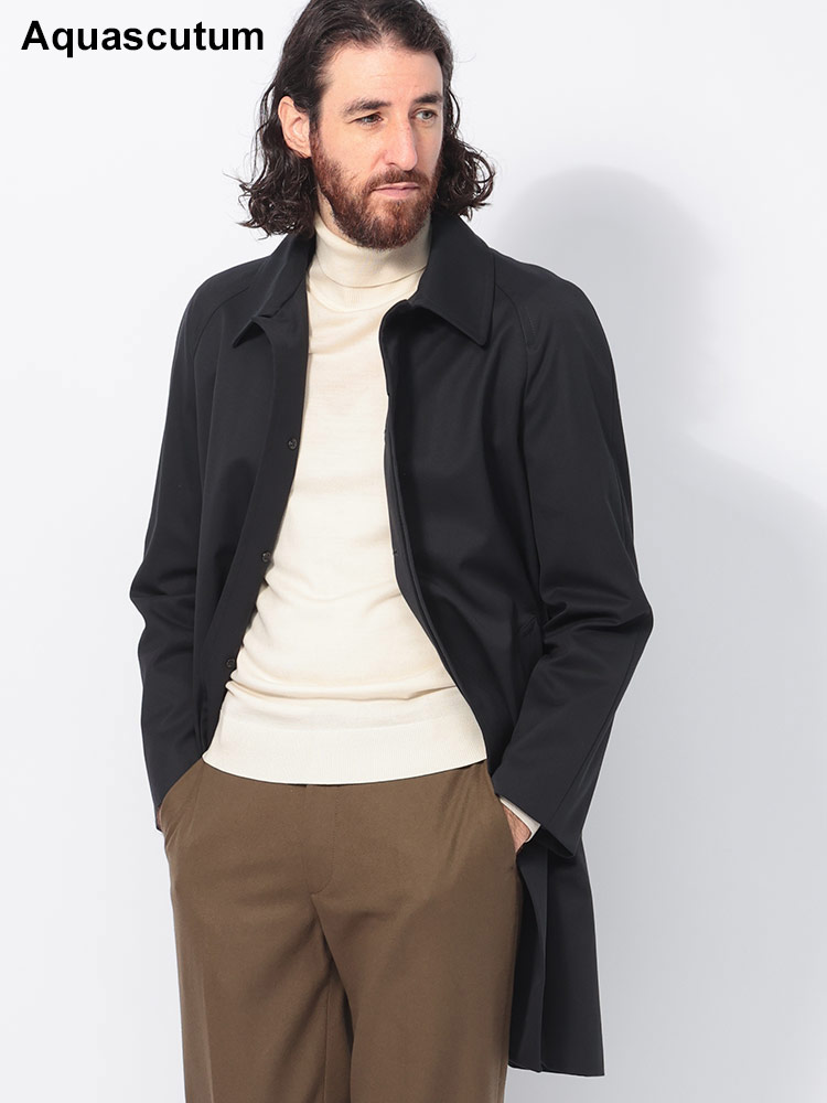 Aquascutum (アクアスキュータム) 総裏チェック シングルボタン ステン