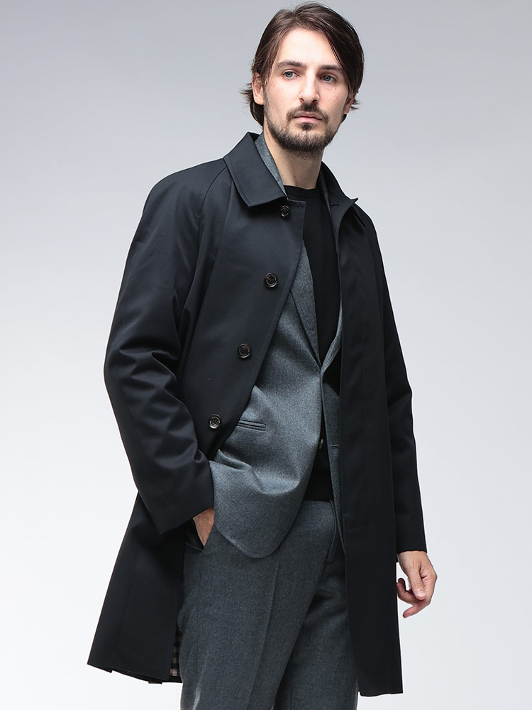Aquascutum (アクアスキュータム) 総裏チェック シングルボタン ステン