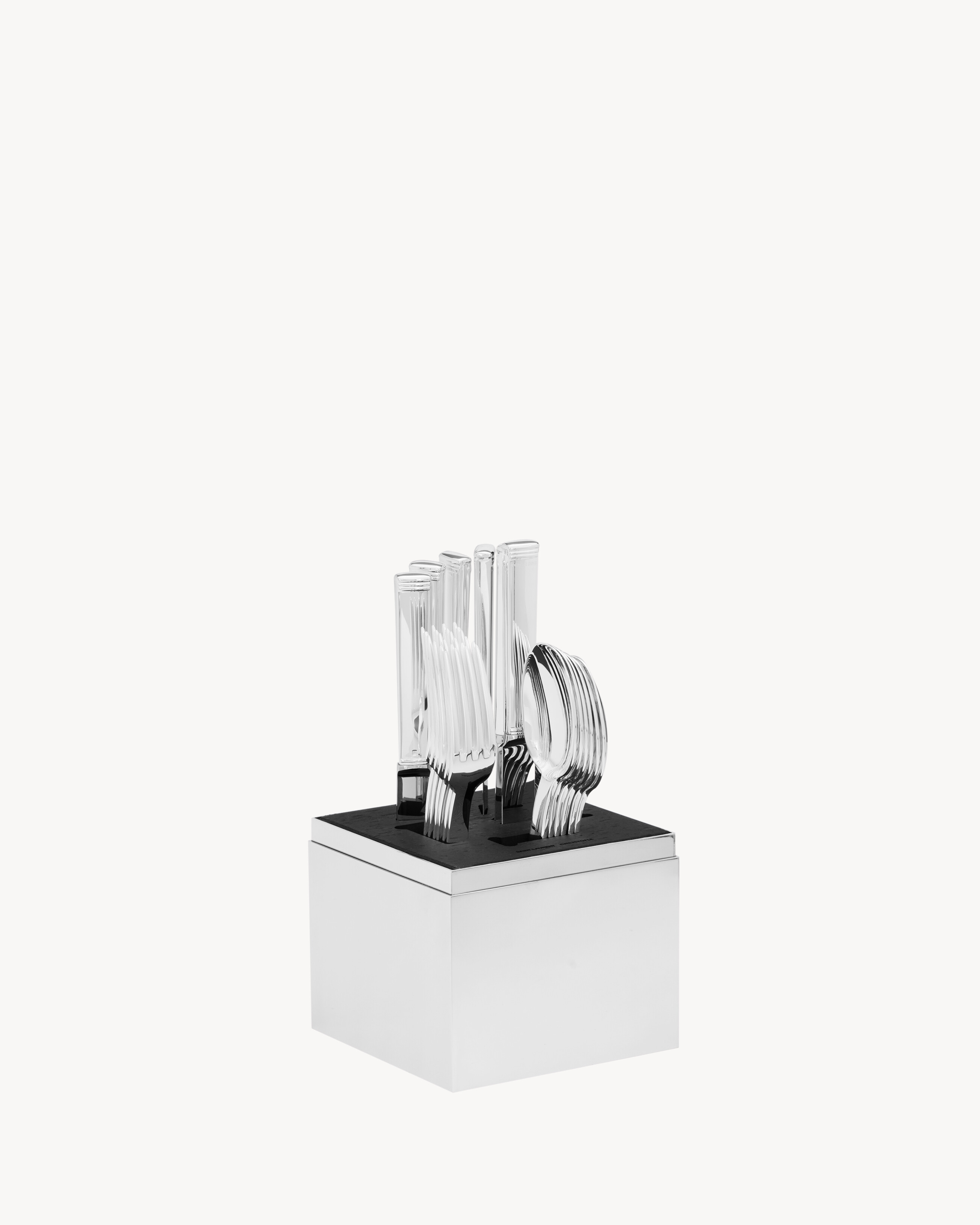 CHRISTOFLE SAINT LAURENT CUTLERY SET in Silver | Saint Laurent