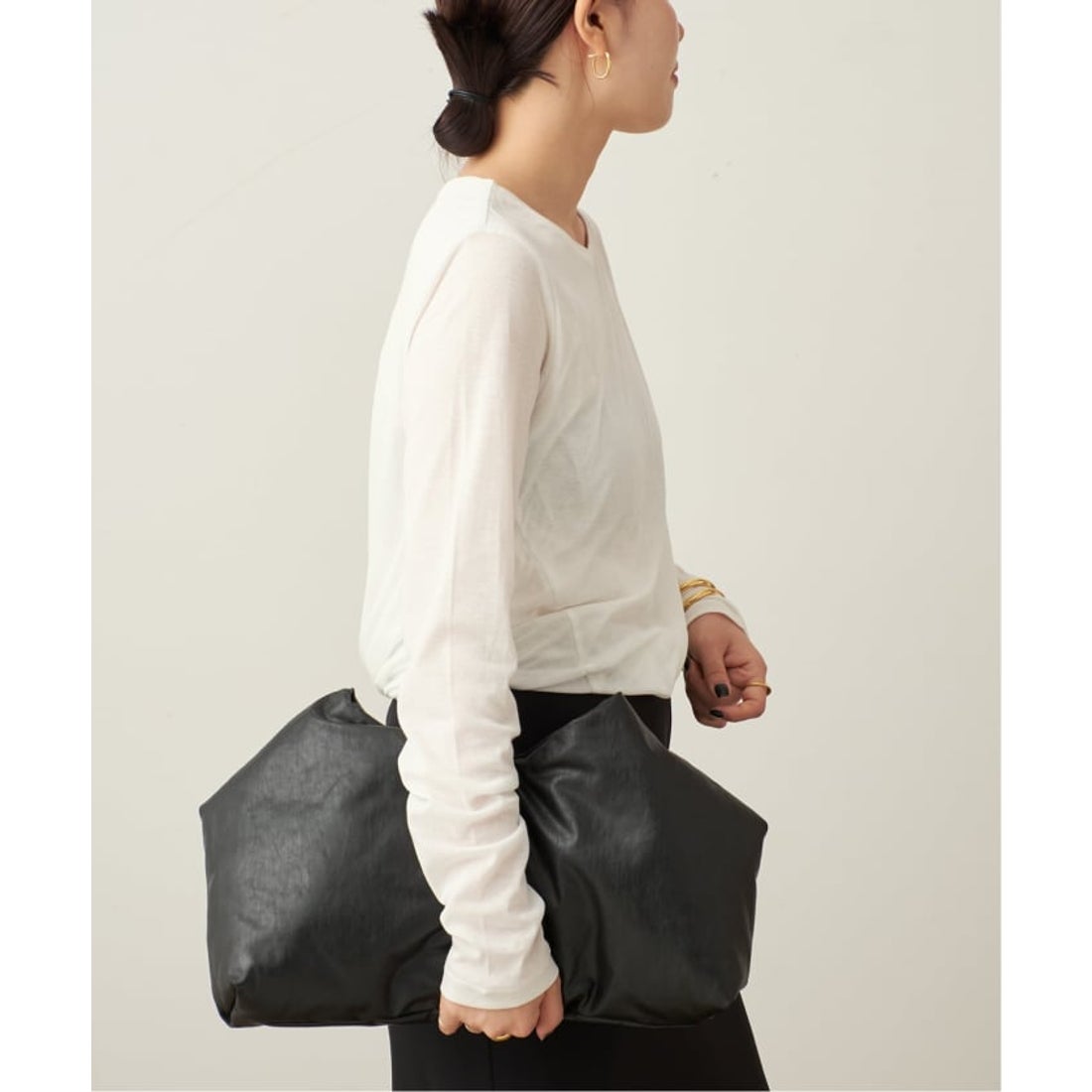 プラージュ Plage balloon cotton long Tシャツ （ブラック