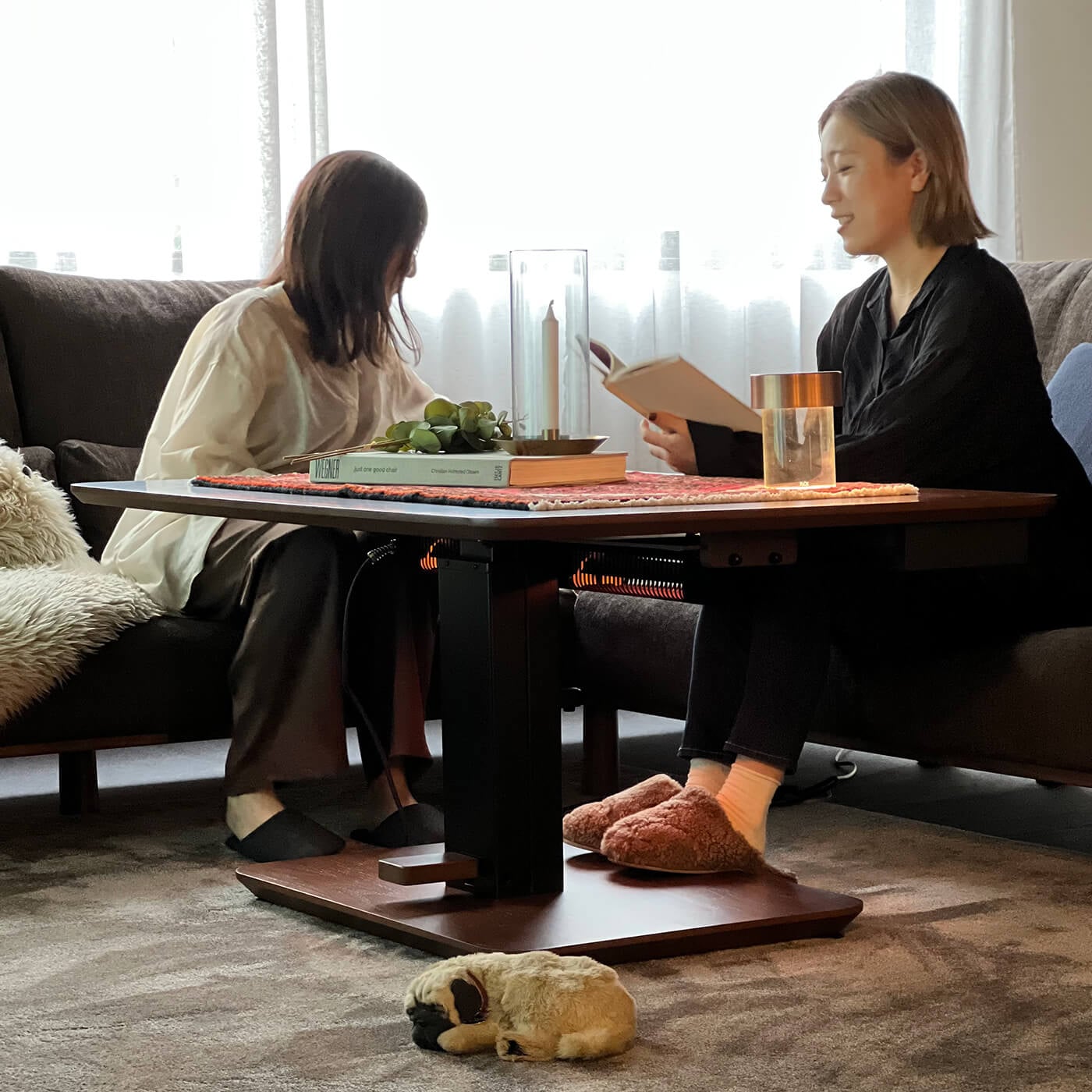 昇降式 ダイニングコタツテーブル ゼニス(布団レスタイプ) (樹種