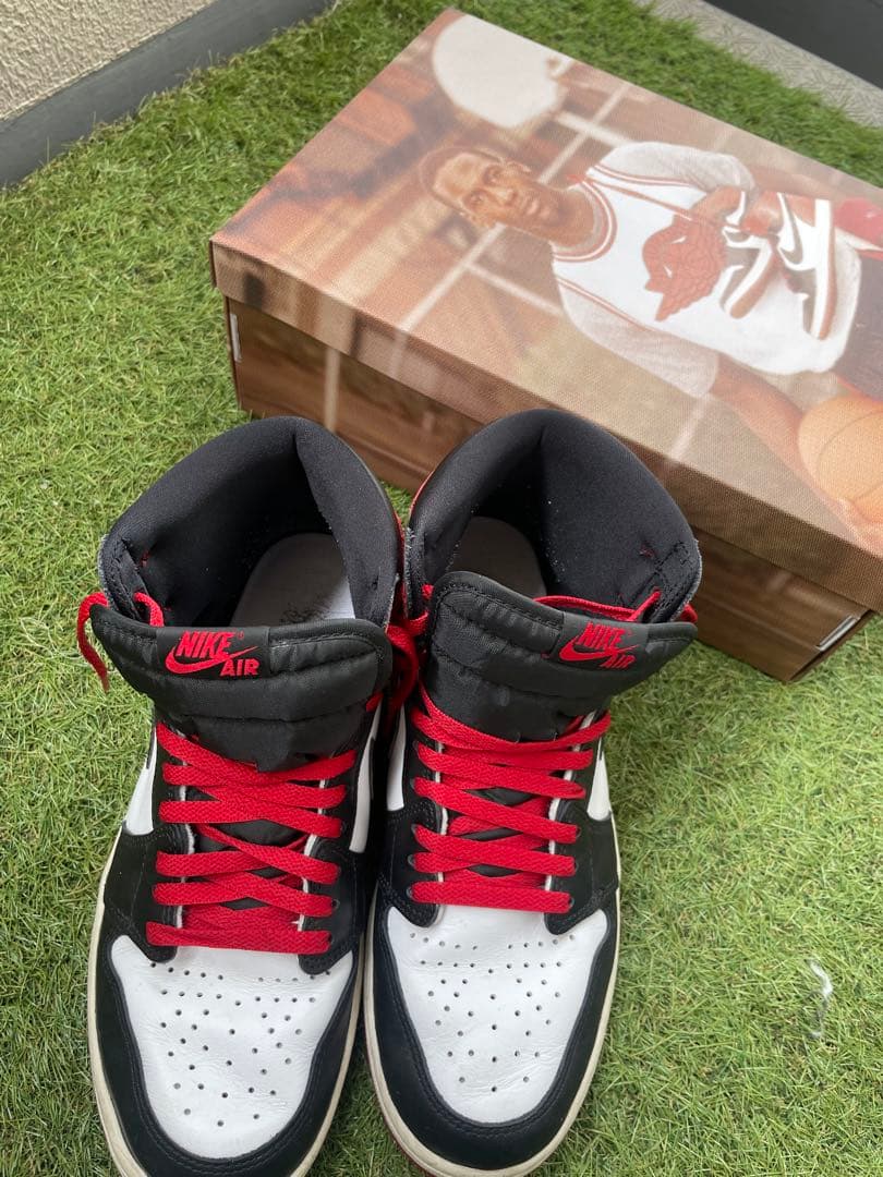 Nike Air Jordan 1 ホワイト/ブラック/レッド　2月12日迄値下 JORDAN BRAND AIR JORDAN 1 MID BLACK/CHILE RED-WHITE 21SP-I