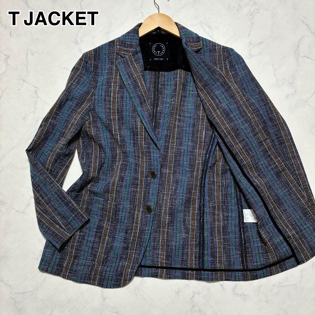 美品✨T-JACKET テーラードジャケット リネン混 リネン混テーラードジャケット/洗える(テーラードジャケット) | MK