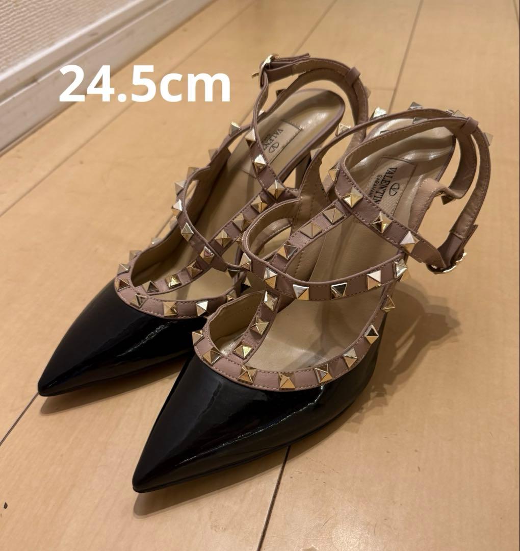 Valentino スタッズ付きハイヒールパンプス VALENTINO ヴァレンティノ パンプス ロックスタッズ ヒール 23cm