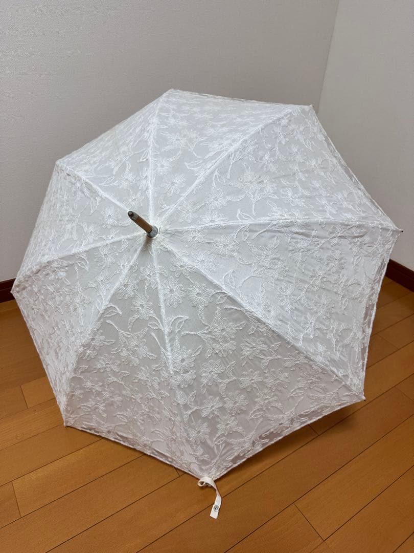 FEILER ホワイトマーガレット柄　長日傘 日傘 長傘 晴雨兼用「遮光マーガレット 2331」遮光 遮熱 撥水 はっ水