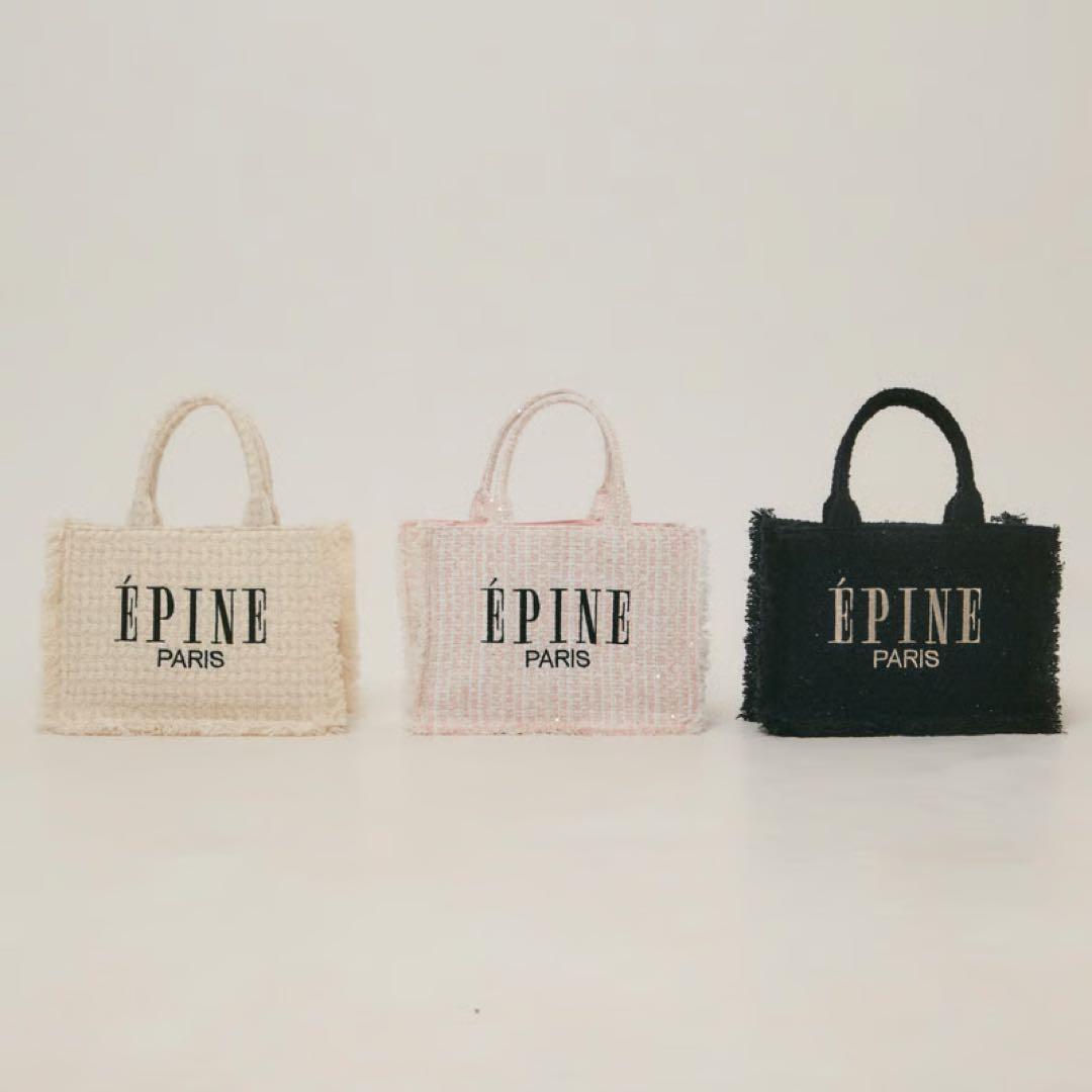 エピヌトートバッグツイード白 - メルカリ