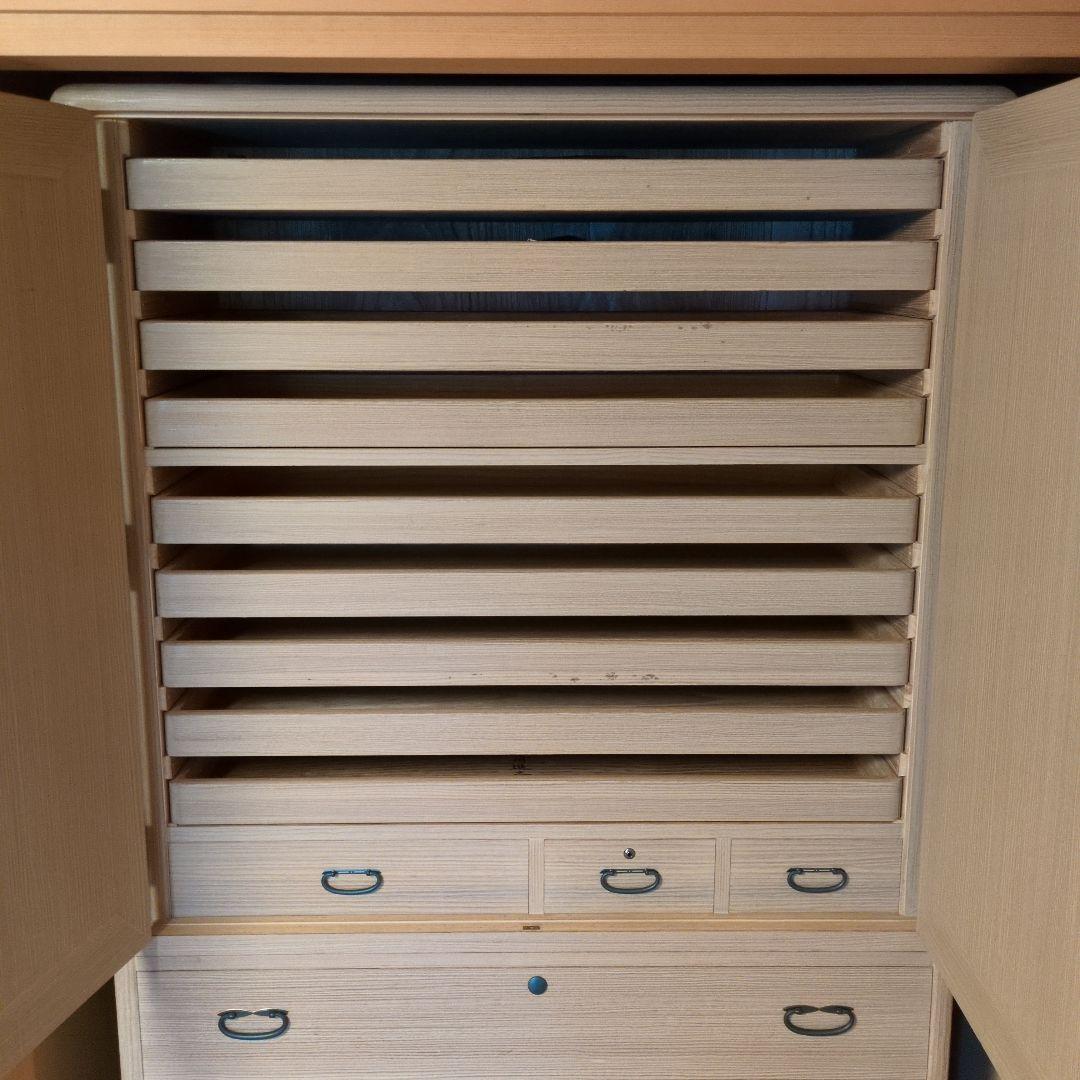 伝統工芸士 一級技能士 長谷川進之介作 最高級工芸品 桐箪笥 着物