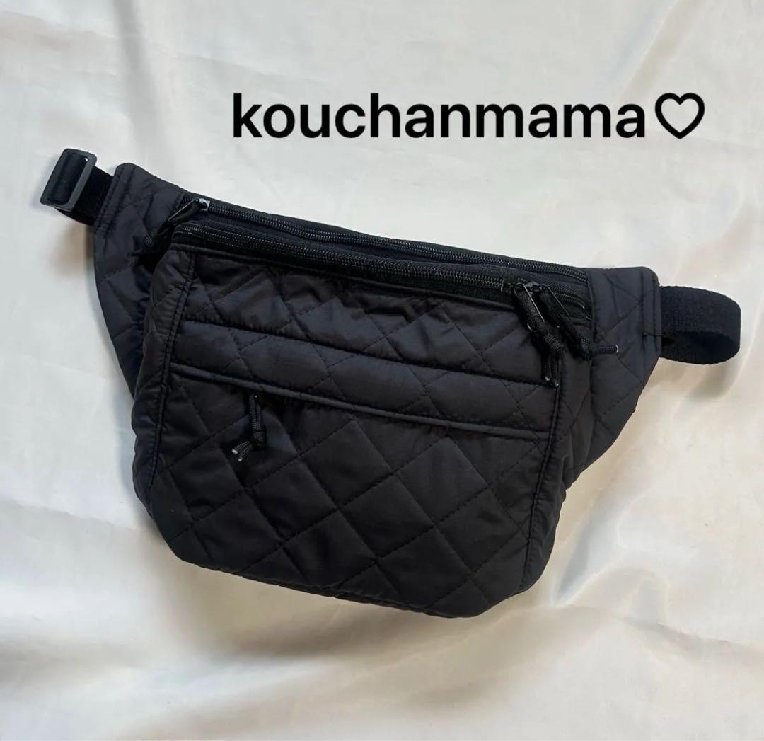 kochanmamaさん ボディバッグS ショルダー紐 ﾓﾘﾉｶﾞｯｺｳ 本革ころんとポーチ肩紐3cmタイプ (ブラック) 男女兼用
