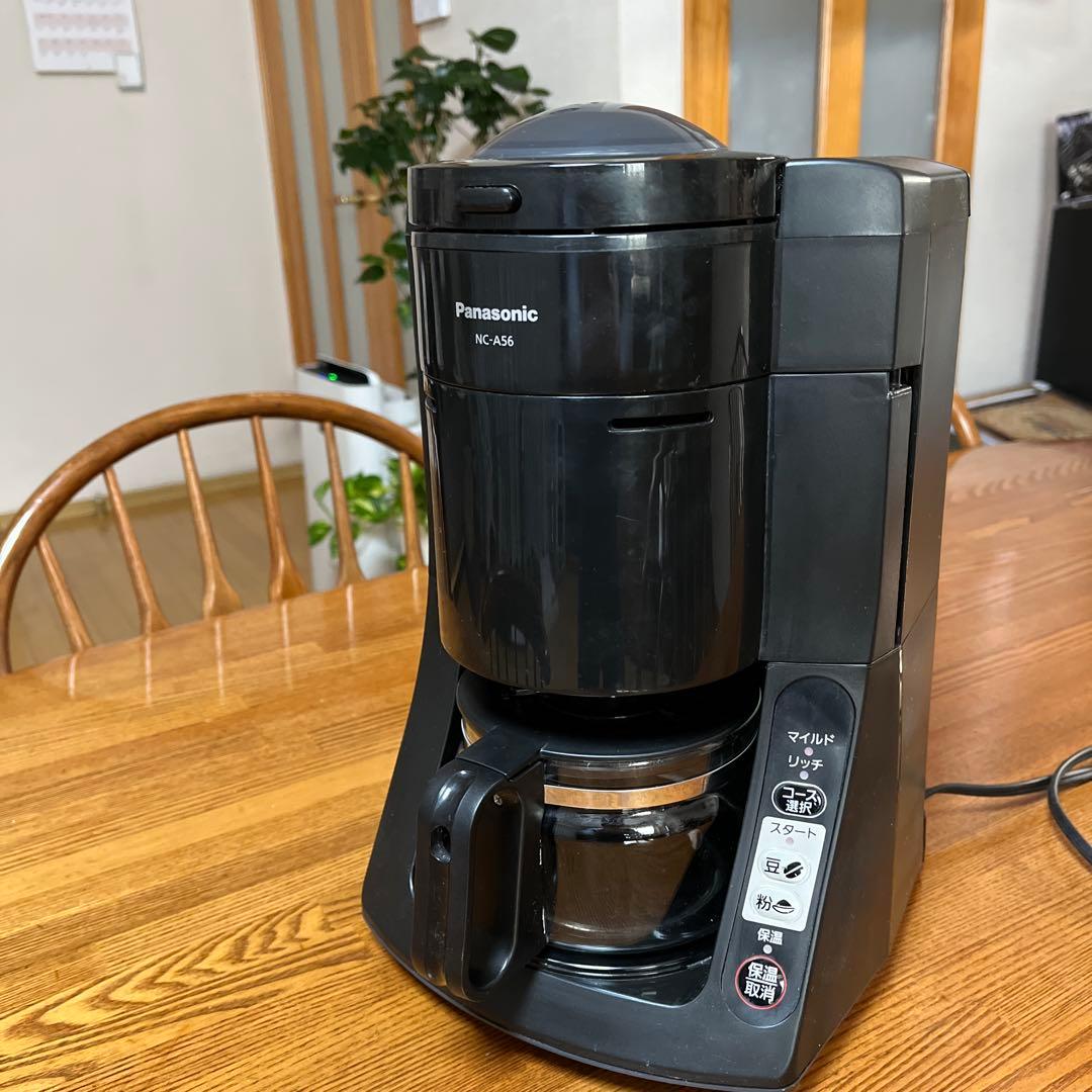 コーヒーメーカーPanasonic NC-A56 2018年製 レビュー】Panasonic コーヒーメーカー NC-A56：毎朝挽き立て・淹れた