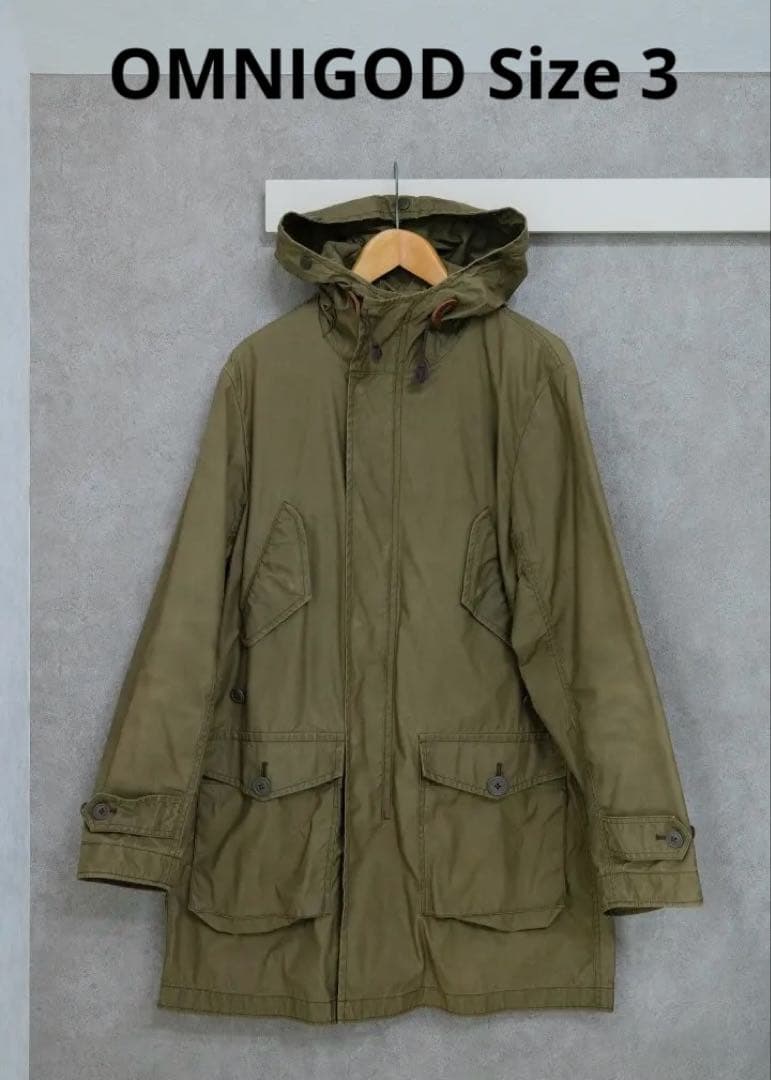 【ヴィンテージ】OMNIGOD モッズコート ミリタリーコート Size３（L） OMNIGOD（オムニゴッド） モッズコート コート 「 OMNIGOD mens