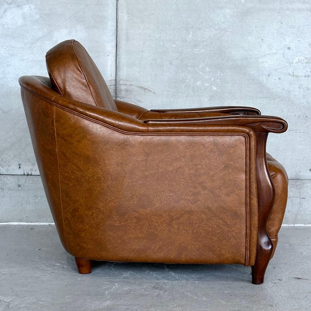 ☆マルニ木工☆ベルサイユ｜マキシマムシリーズ 1Pソファ｜PVCレザー