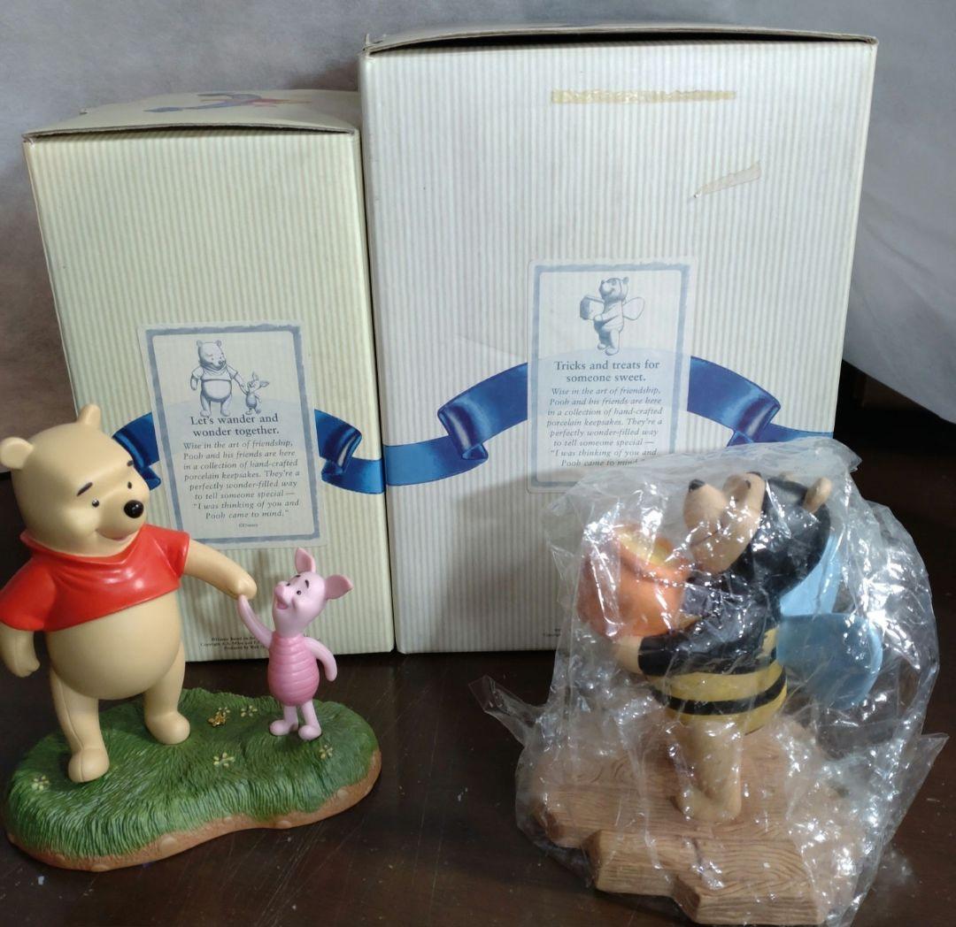 くまのプーさん&ピグレット　ハロウィン仮装峰ハチパンプキンディズニーストアー陶器 くまのプーさん&ピグレット ハロウィン仮装峰ハチパンプキンディズニー