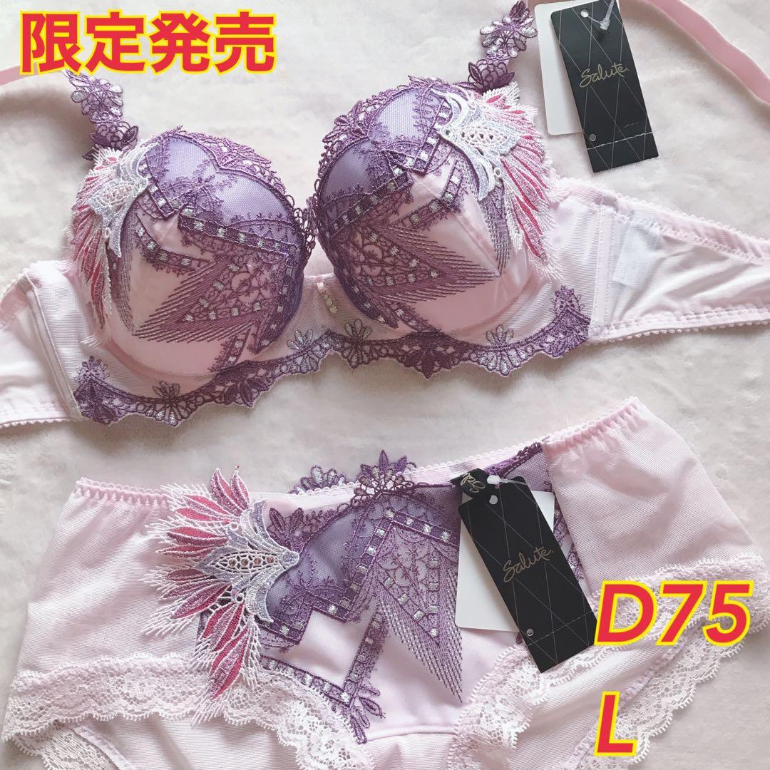 ワコール サルート 限定発売　ブラジャー　ショーツ　D75 L 新品未使用 ワコール サルート salute 79group D75 ショーツ L 【店舗