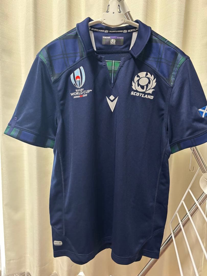 スコットランド代表 ワールドカップ2019　ラガーシャツ ネイビー　macron Scotland WRWC25 Replica Home Jersey by Macron / World Rugby Shop
