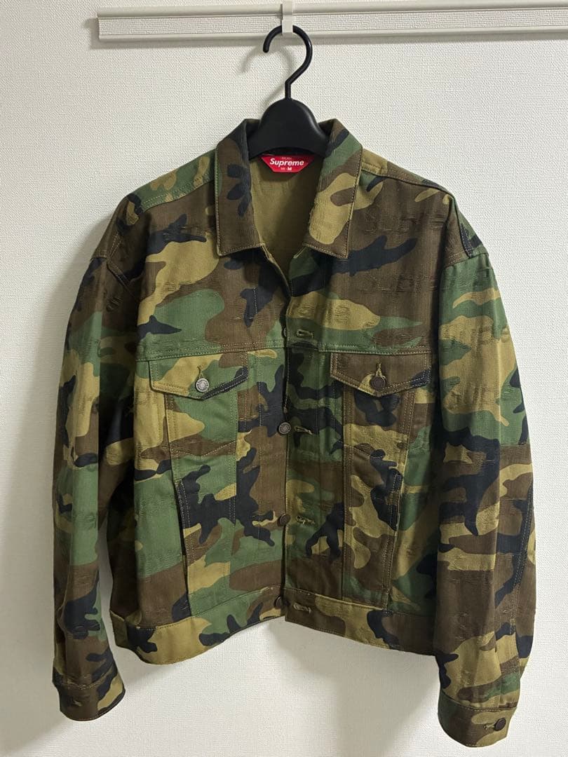 M*X様 【即完】Supreme Denim Trucker Jacket Supreme Archive Denim Jacquard Trucker Jacket | Blue | FARFETCH
