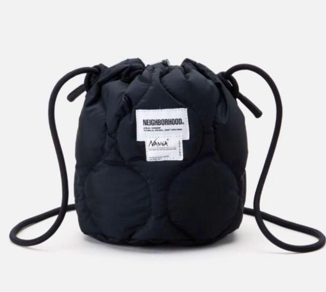 NH X NANGA . DOWN DRAWSTRING BAG / BLACK
