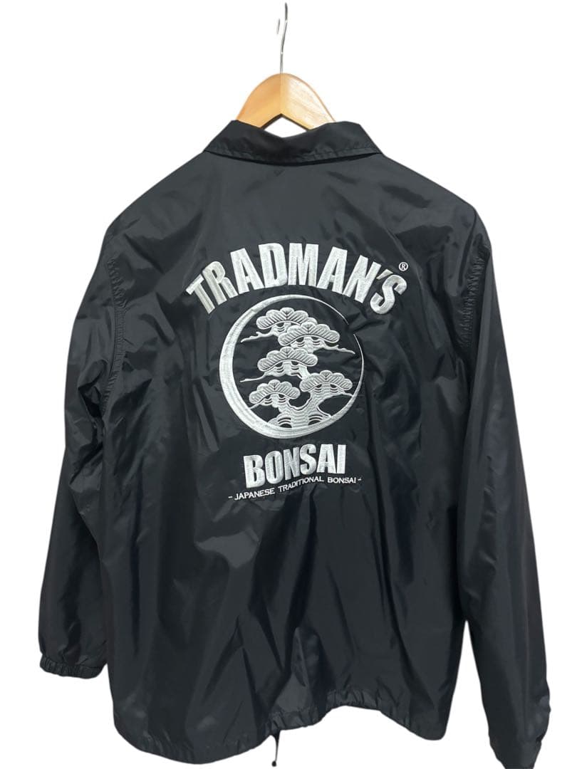 tradman's bonsai コーチジャケット L TRAD KAMON NYLON COACH JKT -BLACK-（刺繍）｜TRADMAN'S BONSAI
