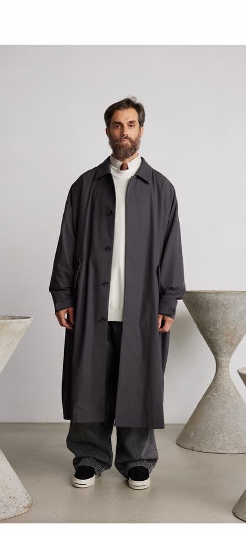 ジャケット・アウター graphpaperHIGH TWIST GABARDINE WIDE COAT High Twist Gabardine Wide Coat – Graphpaper
