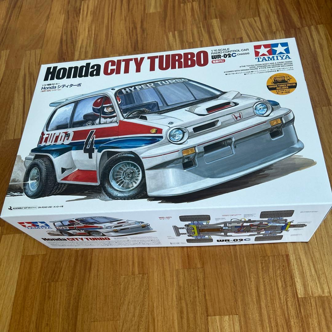 タミヤ　HONDAシティターボ（WRー02Cシャーシ） タミヤ 電動RCカーシリーズ 1/10RC Honda シティターボ （WR-02C