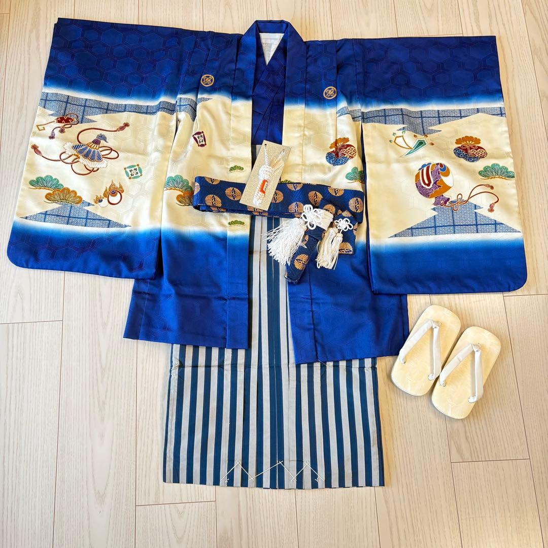 七五三 男の子　袴　着物　子供着物 SOUBIEN（創美苑） 七五三 着物 レンタル 5歳 男の子 フルセット 袴