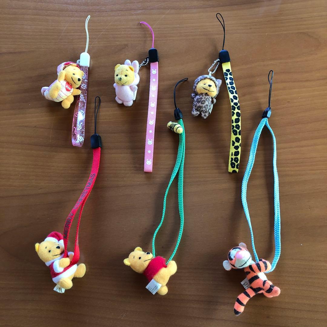 ストラップ　くまのプーさん（アニマル着ぐるみなど）【６個セット】 toptoyプーさんのぬいぐるみチェーンが あるの知ってたー？？？これも