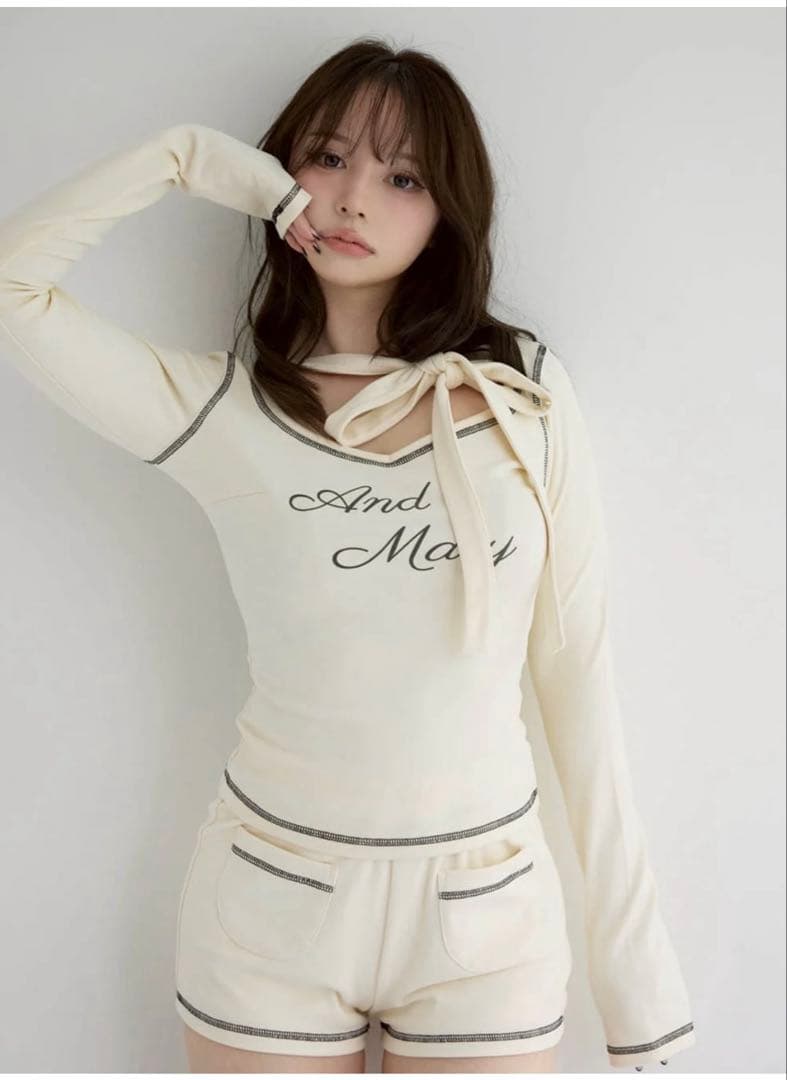 トップス ANDMARY Judy set up ANDMARY】Judy pleats set up