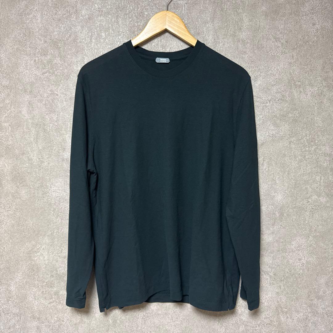 新品★ZANONE★icecotton★ニット★長袖カットソー★ブラック★52 ザノーネ / ZANONE / アイスコットン / ICE COTTON / クルーネック