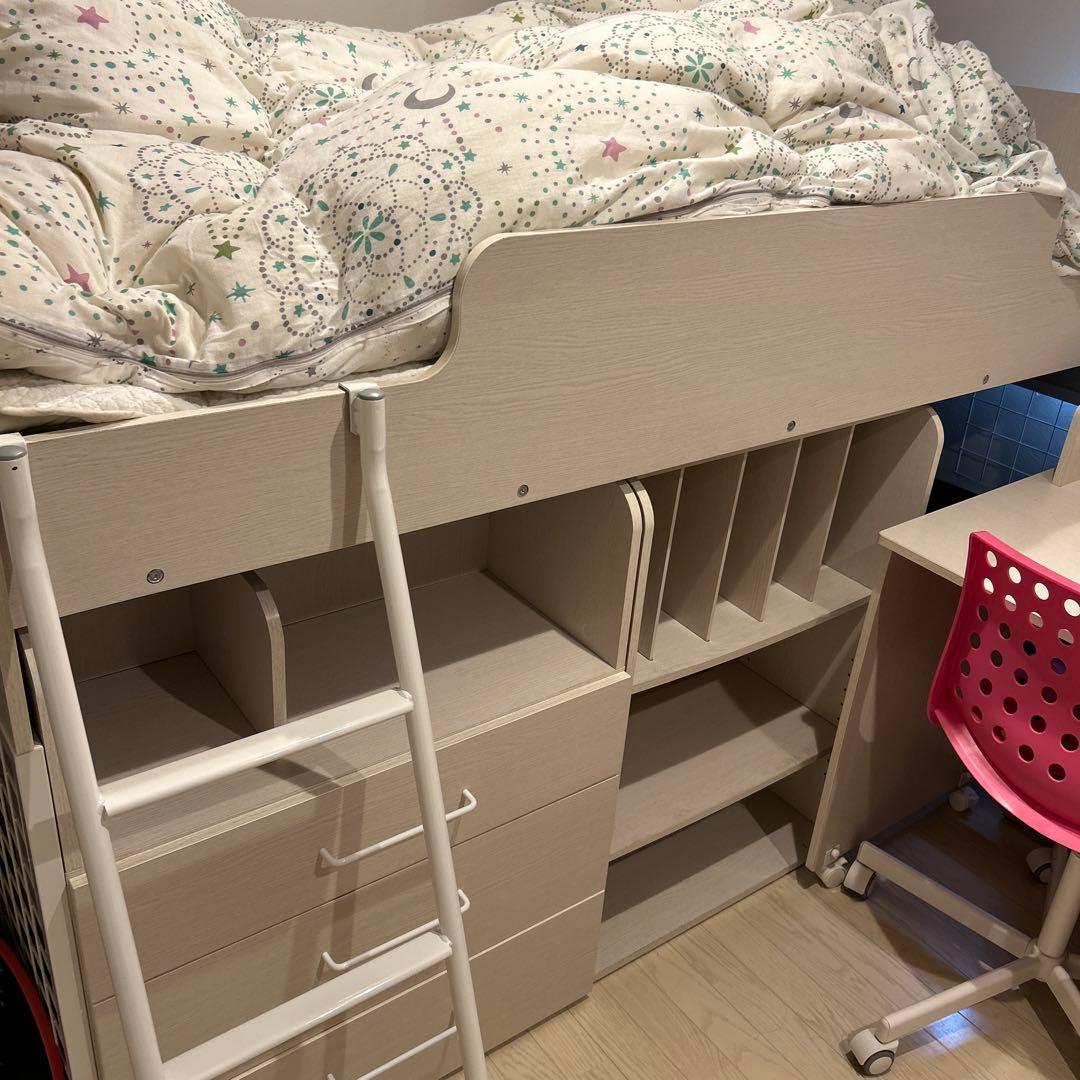 引き取り限定‼️ニトリ システムベッドデスク 子供 - メルカリ