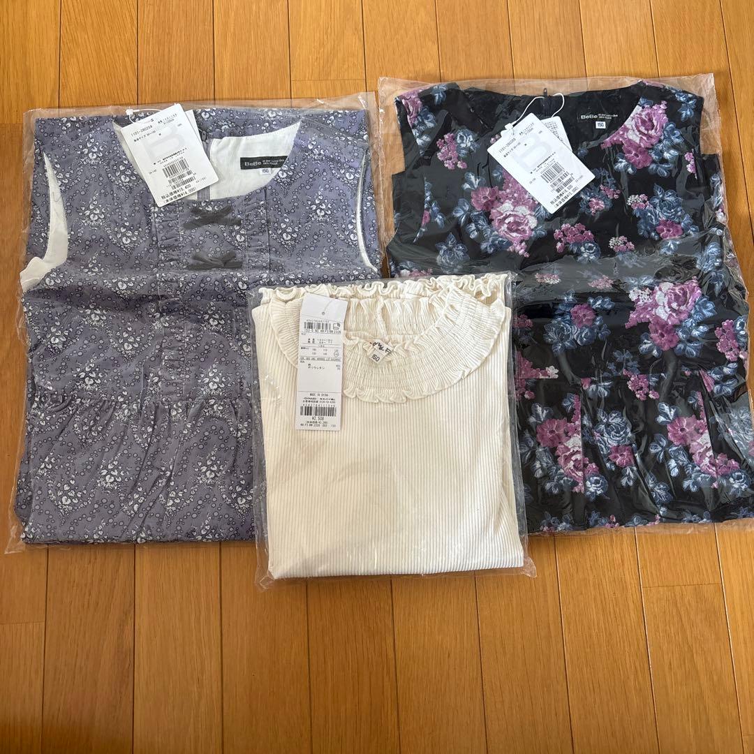 bebe ブーケプリント起毛ワンピース 150 セット　七五三 楽天市場】在庫限り【入学準備セール】入学式 女の子スーツ フラワー