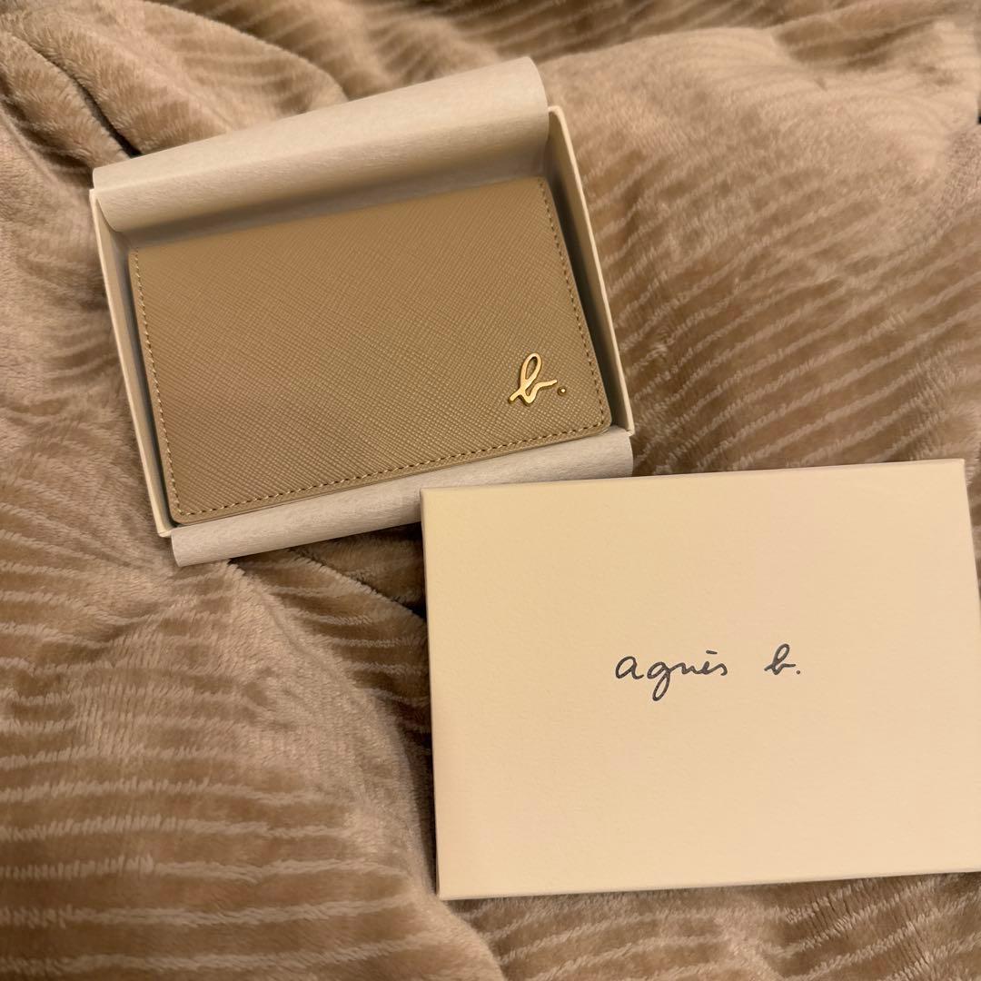 agnès b. 名刺入れ ベージュ agnès b. 名刺入れ ベージュ agnes b.｜アニエスベーの名刺入れ