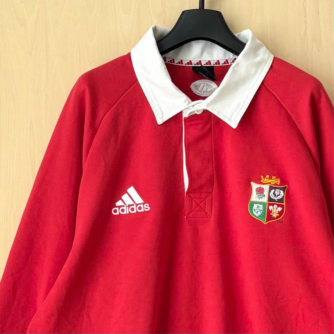 00s古着　アディダス　ブリティッシュ＆アイリッシュ・ライオンズ　ラガーシャツ adidas Originals アディダス オリジナルス アディカラー ラグビー